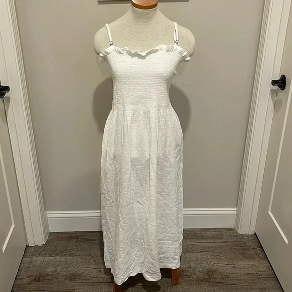 NWT!! Faherty - Dream Cotton Gauze Lakeview Dress - White - Size Medium - Picture 5 of 12